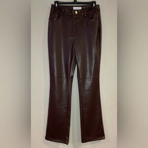 Marc New York Women’s Faux Leather Pants/Jeans In Brown Size Sz 4 NWT